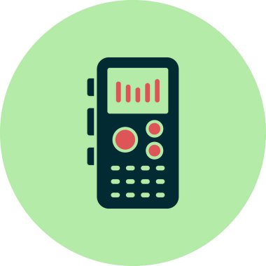 Kayıt oynatıcı simgesi, vektör illüstrasyonu