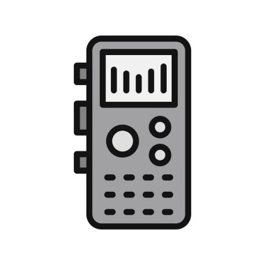 Kayıt oynatıcı simgesi, vektör illüstrasyonu