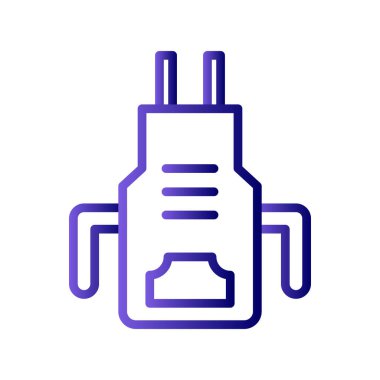 Mutfak önlüğü simgesi, vektör çizimi