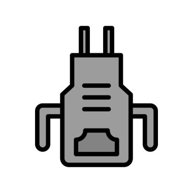 Mutfak önlüğü simgesi, vektör çizimi