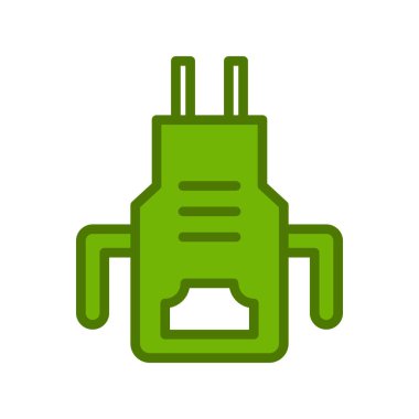 Mutfak önlüğü simgesi, vektör çizimi