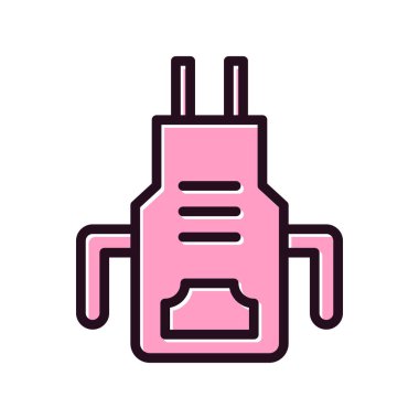 Mutfak önlüğü simgesi, vektör çizimi