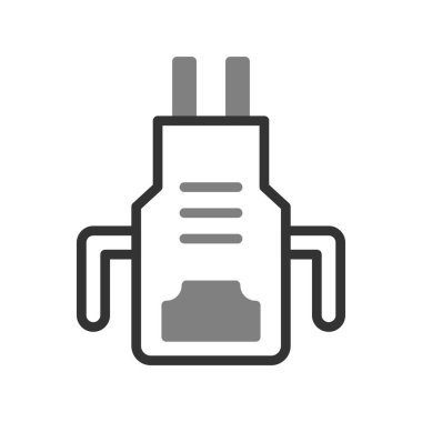 Mutfak önlüğü simgesi, vektör çizimi