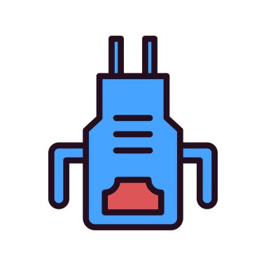 Mutfak önlüğü simgesi, vektör çizimi