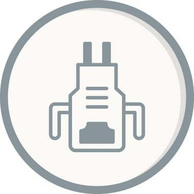 kitchen apron icon, vector illustration