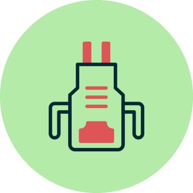 kitchen apron icon, vector illustration