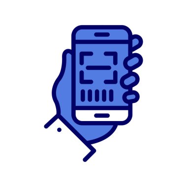 Barkod Tarayıcı simgesi, vektör illüstrasyonu