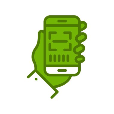 Barkod Tarayıcı simgesi, vektör illüstrasyonu