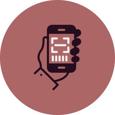 Barkod Tarayıcı simgesi, vektör illüstrasyonu