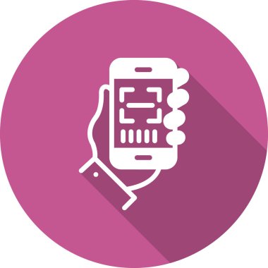 Barkod Tarayıcı simgesi, vektör illüstrasyonu