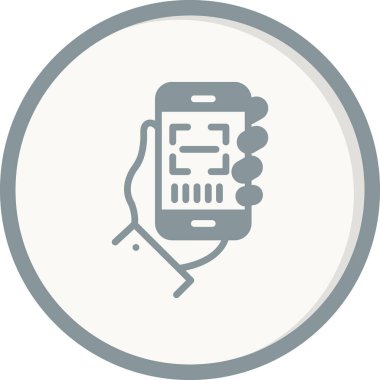 Barkod Tarayıcı simgesi, vektör illüstrasyonu