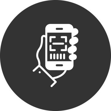 Barkod Tarayıcı simgesi, vektör illüstrasyonu