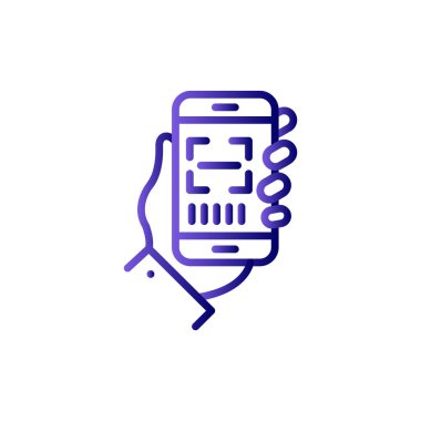 Barkod Tarayıcı simgesi, vektör illüstrasyonu