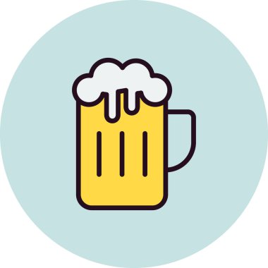 Bira ikonunun vektör illüstrasyonu