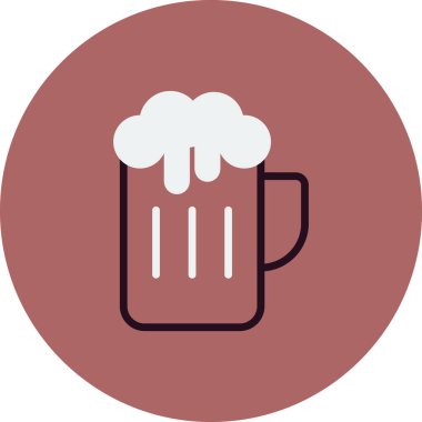 Bira ikonunun vektör illüstrasyonu