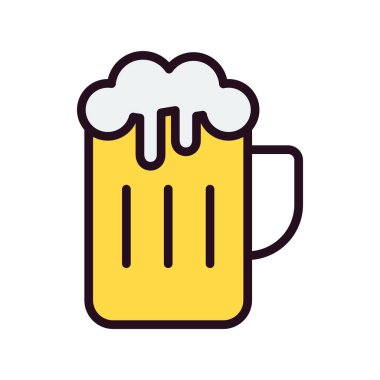 Bira ikonunun vektör illüstrasyonu