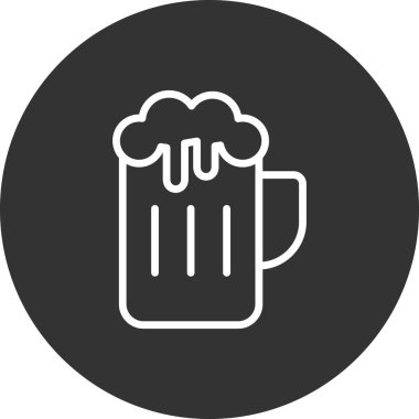 Bira ikonunun vektör illüstrasyonu