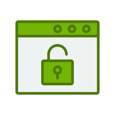 ikon vektör illüstrasyonunu kilitle