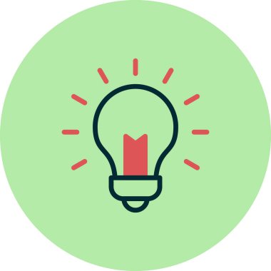 Fikir vektör çizimi, ampul işareti