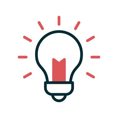 Fikir vektör çizimi, ampul işareti