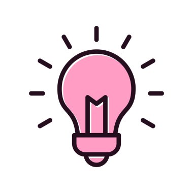 Fikir vektör çizimi, ampul işareti