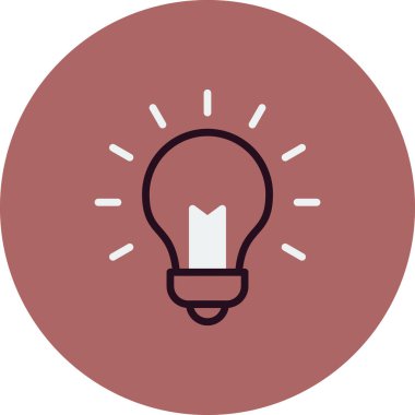 Fikir vektör çizimi, ampul işareti