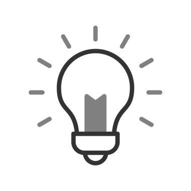 Fikir vektör çizimi, ampul işareti