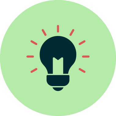 Fikir vektör çizimi, ampul işareti