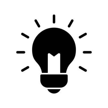Fikir vektör çizimi, ampul işareti