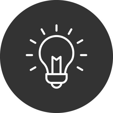 Fikir vektör çizimi, ampul işareti