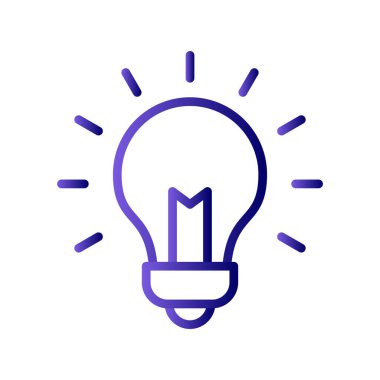 Fikir vektör çizimi, ampul işareti