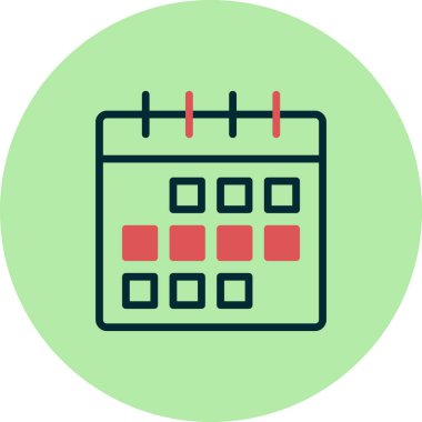 Takvim, planlayıcı. Basit resimleme