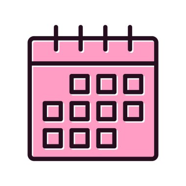 Takvim, planlayıcı. Basit resimleme