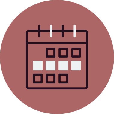 Takvim, planlayıcı. Basit resimleme