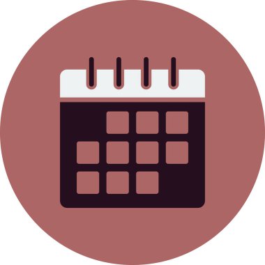 Takvim, planlayıcı. Basit resimleme