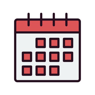 Takvim, planlayıcı. Basit resimleme