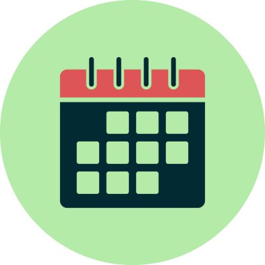 Takvim, planlayıcı. Basit resimleme