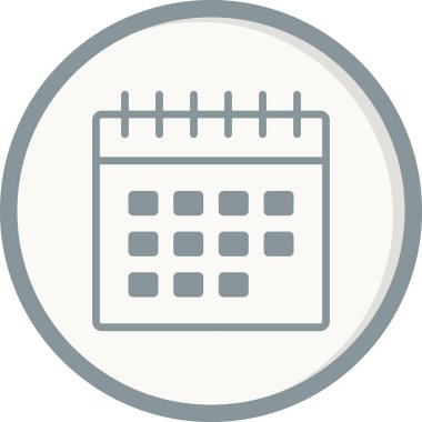 Takvim, planlayıcı. Basit resimleme