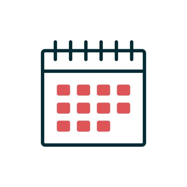 Takvim, planlayıcı. Basit resimleme