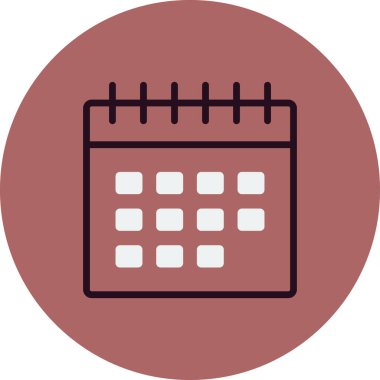 Takvim, planlayıcı. Basit resimleme