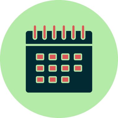 Takvim, planlayıcı. Basit resimleme