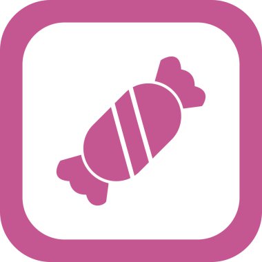 - Şeker. Web simgesi basit illüstrasyon