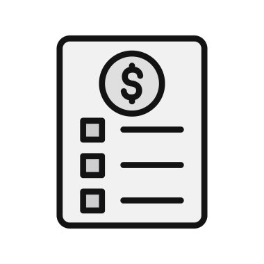 Kontrol listesi simgesi, vektör illüstrasyonu  