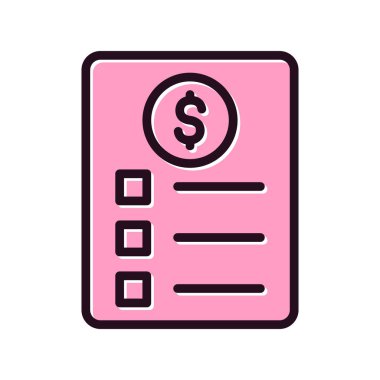 Kontrol listesi simgesi, vektör illüstrasyonu  