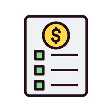 Kontrol listesi simgesi, vektör illüstrasyonu  