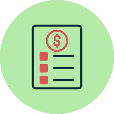 Kontrol listesi simgesi, vektör illüstrasyonu  