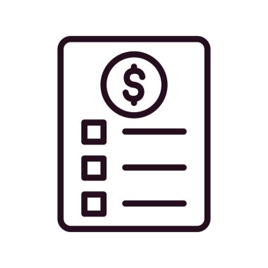 Kontrol listesi simgesi, vektör illüstrasyonu  