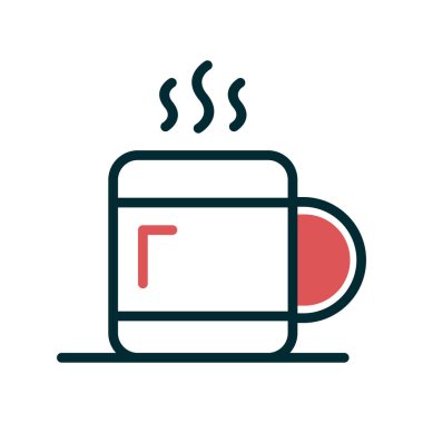 kahve fincanı simgesi, vektör illüstrasyonu  