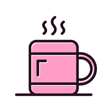 kahve fincanı simgesi, vektör illüstrasyonu  