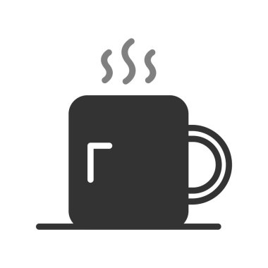 kahve fincanı simgesi, vektör illüstrasyonu  